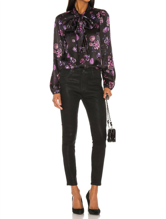 J Brand - Alana Coated High Rise Crop Skinny