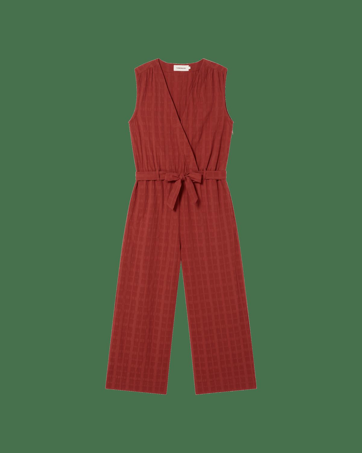 Thinking Mu - Crossed V-neckline Jumpsuit