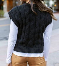 Grace And Lace - Cable Knit Sweater Vest