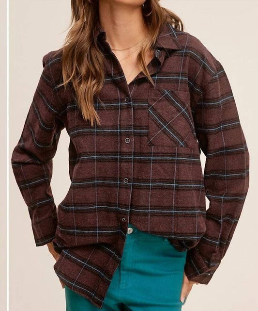 La Miel - Women's Bridgit Oversized Flannel Shirt