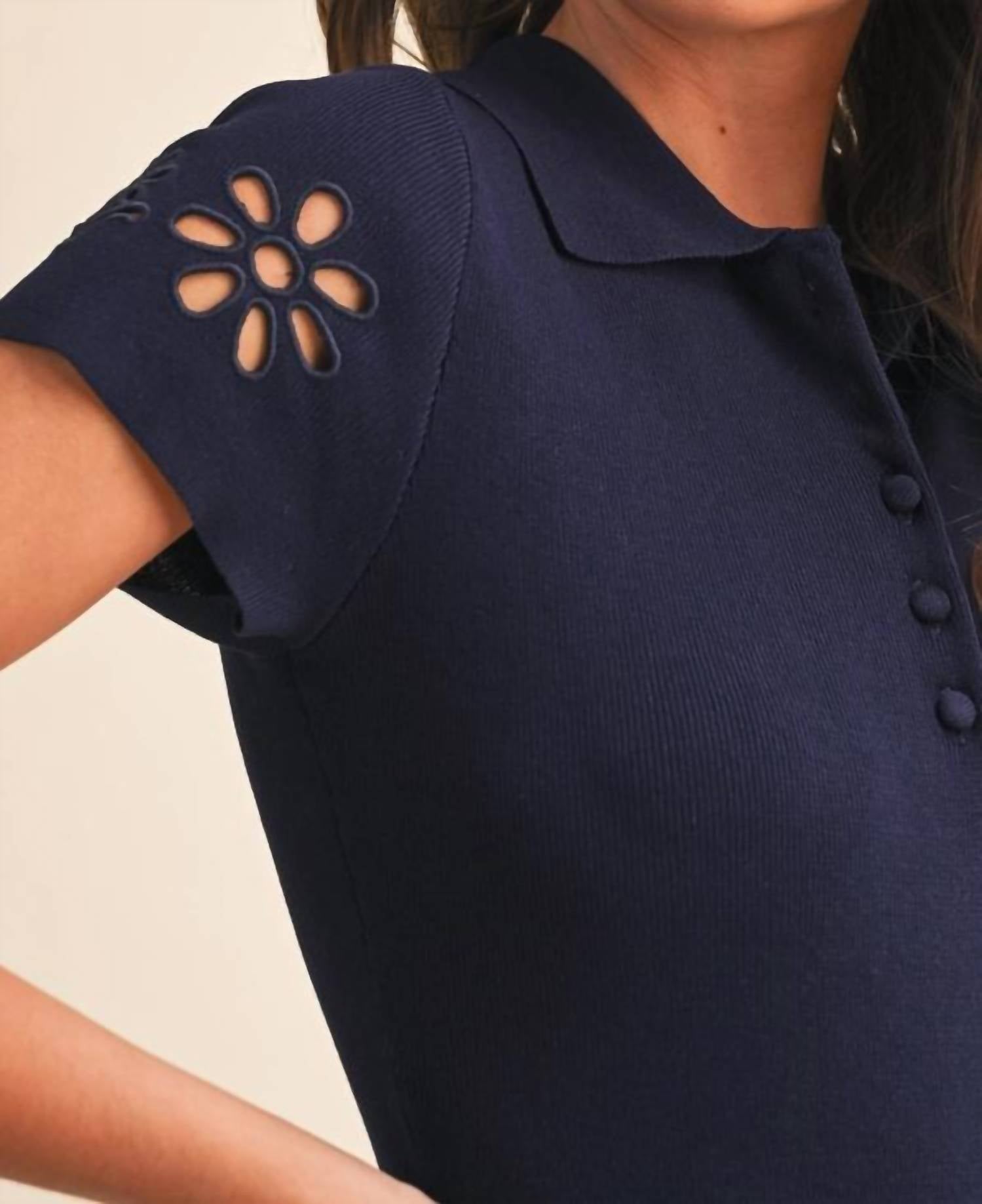 Klesis - Floral Cutout Mini Dress