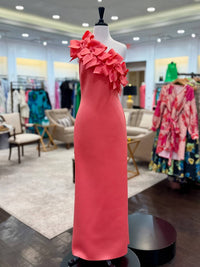 Badgley Mischka - One Shoulder With Bows Prom Gown