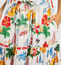 Seafolly Tiered Maxi Skirt in powder blue - women's skirt - alternate view