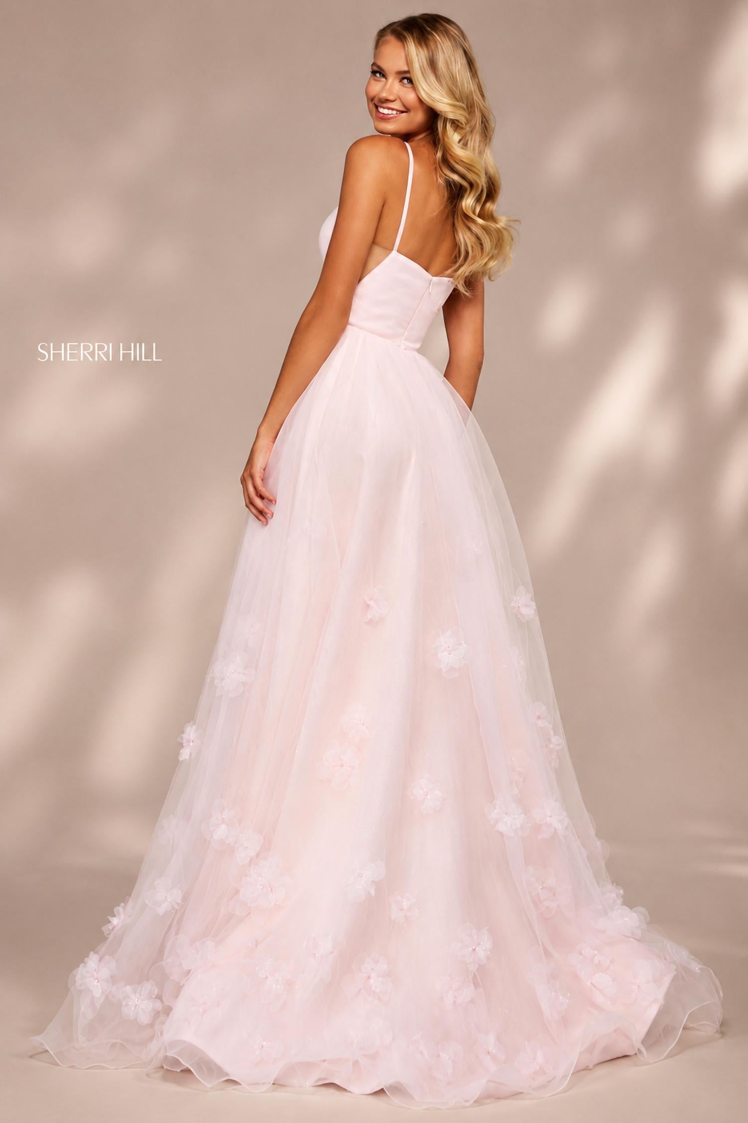 Sherri Hill - Women's Glitter Tulle Formal Gown