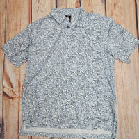 F/X Fusion Men's Short Sleeve Polo Top in grey - men's t-shirt