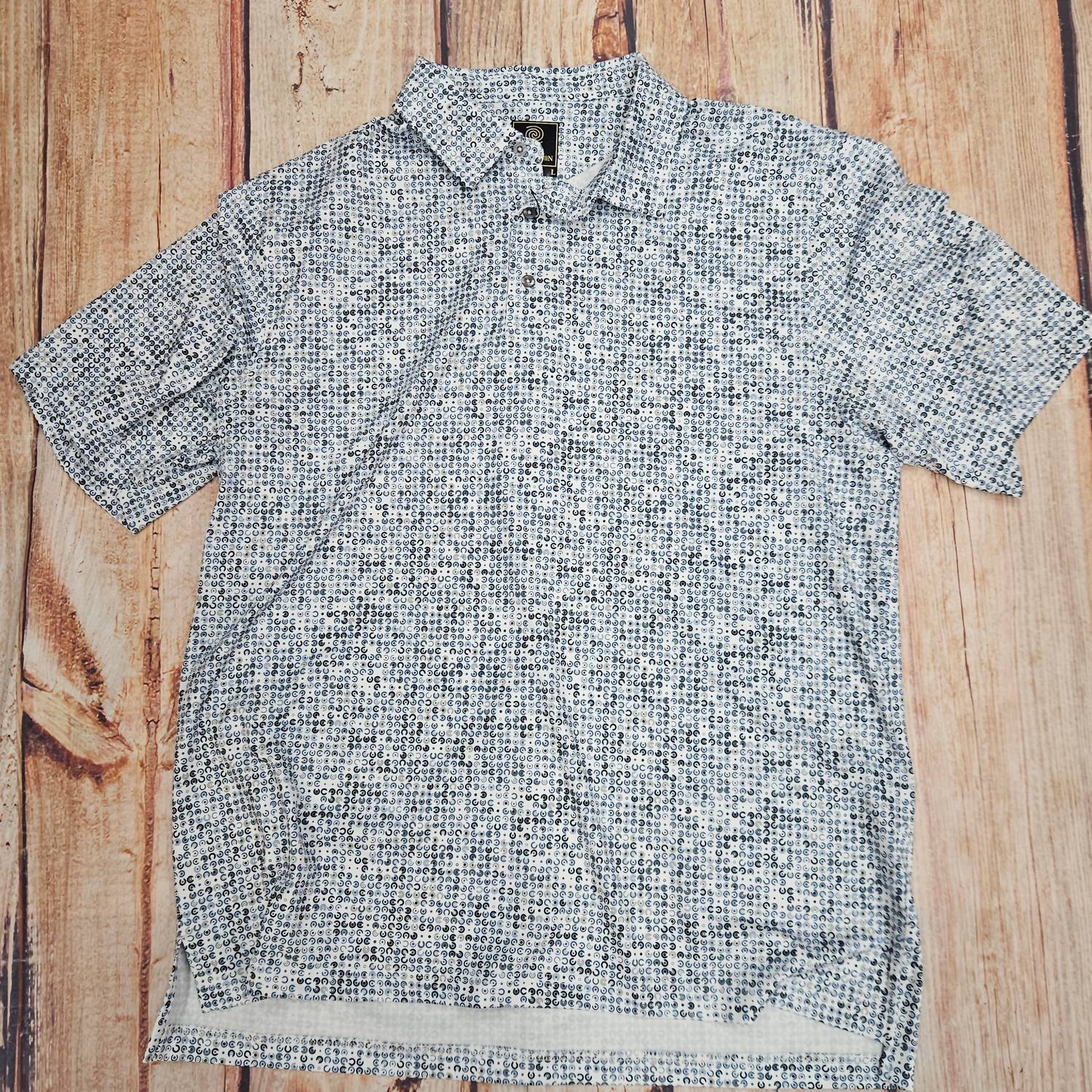 F/X Fusion Men's Short Sleeve Polo Top in grey - men's t-shirt