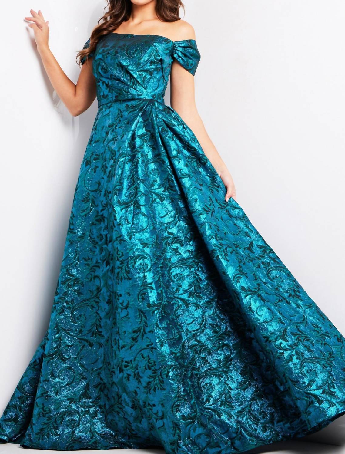 Jovani - A Line Off The Shoulder Dress