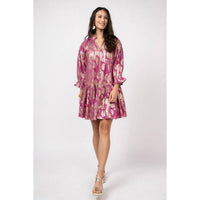 Ivy Jane - Metallic Roses Swing Dress