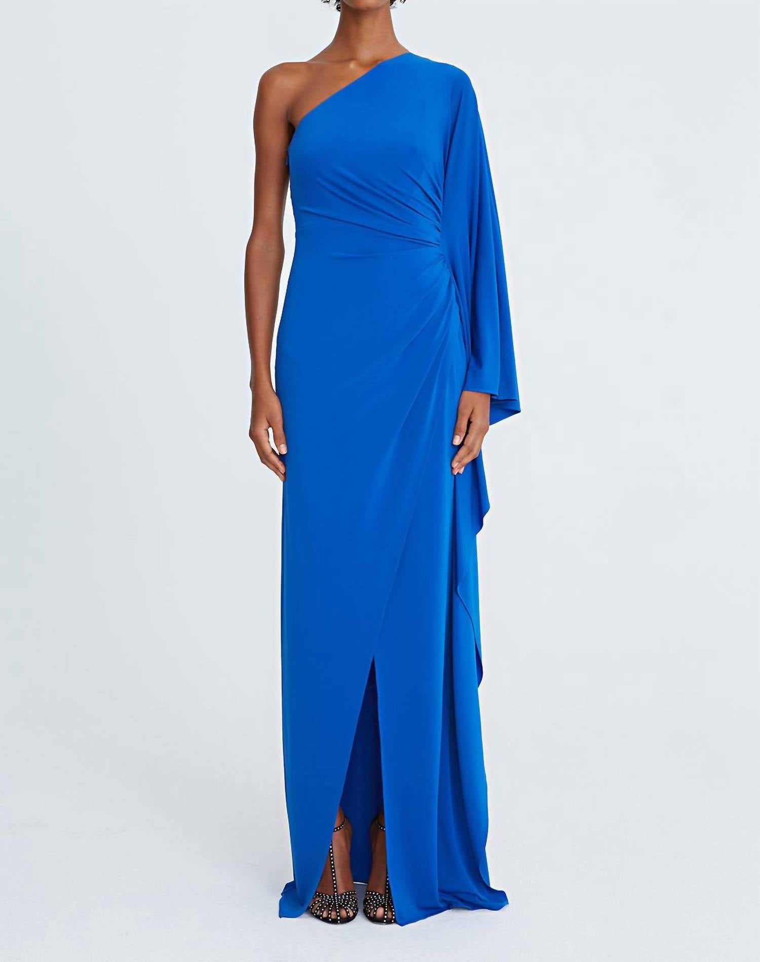 Halston Heritage - Ellen Cape Sleeve Gown