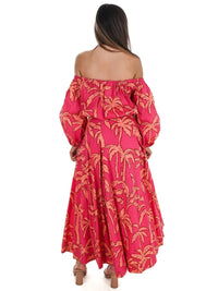 Flying Tomato - Destination Off-shoulder Top And Maxi Skirt Set