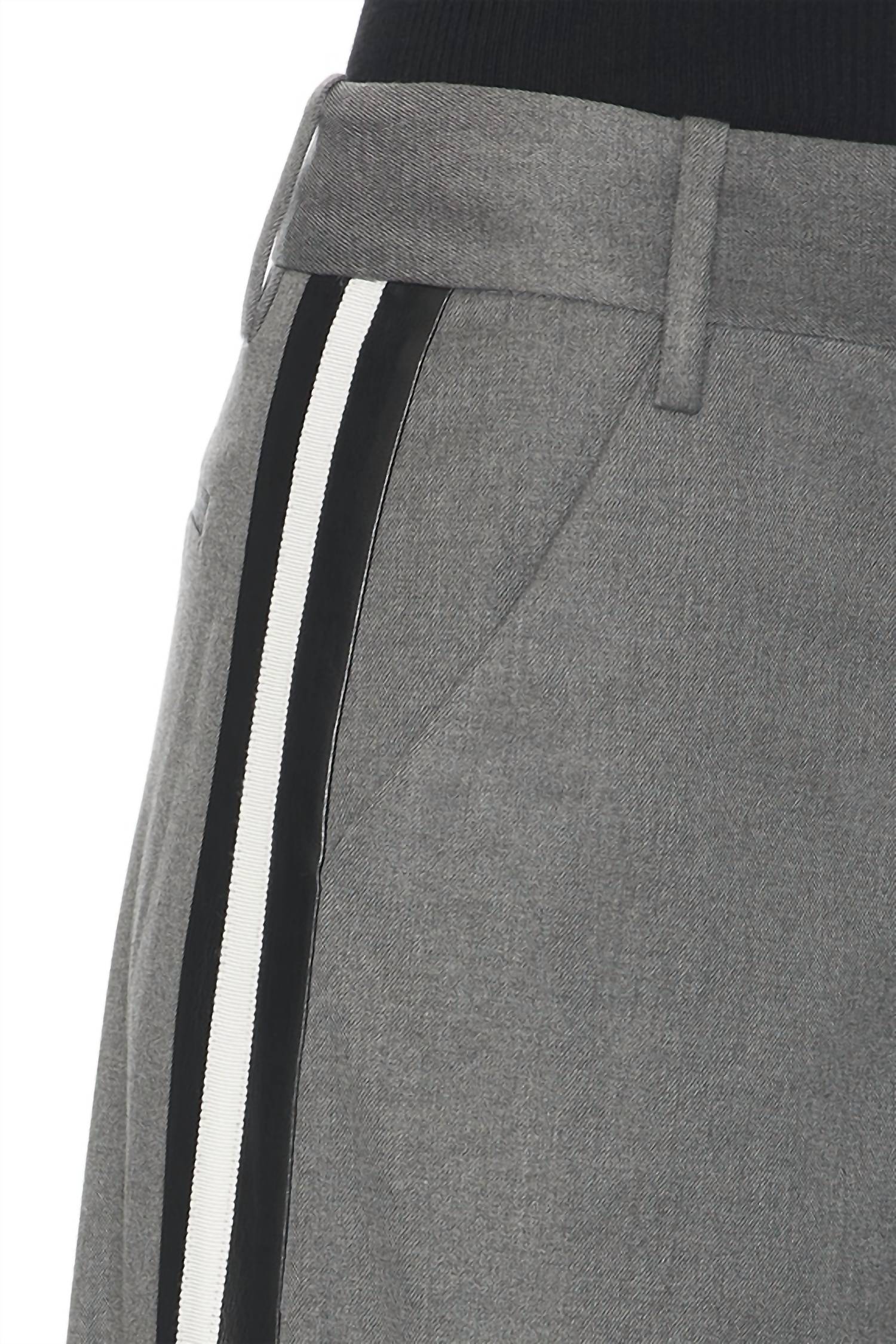alice + olivia Stu Ultra Baggy Pants in storm grey black - women's pants - view 6
