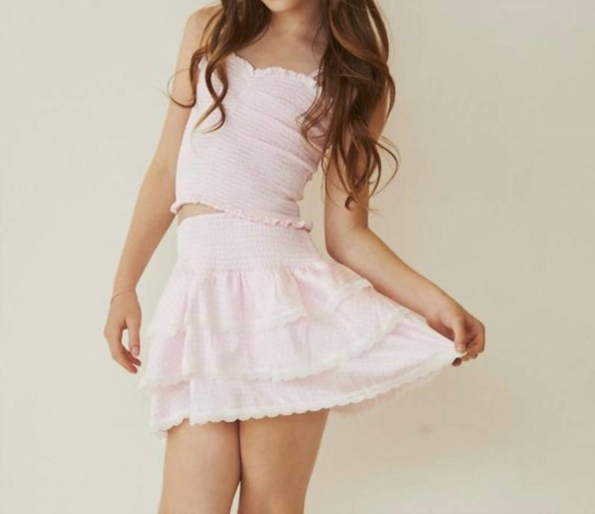 Theme - Kids Gemma Satin Mini Skirt