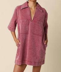 Olivaceous - Washed Vintage Denim Dress