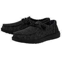 HEY DUDE Women's Wendy Sox Shoe in micro total black - women's sneaker - detail view