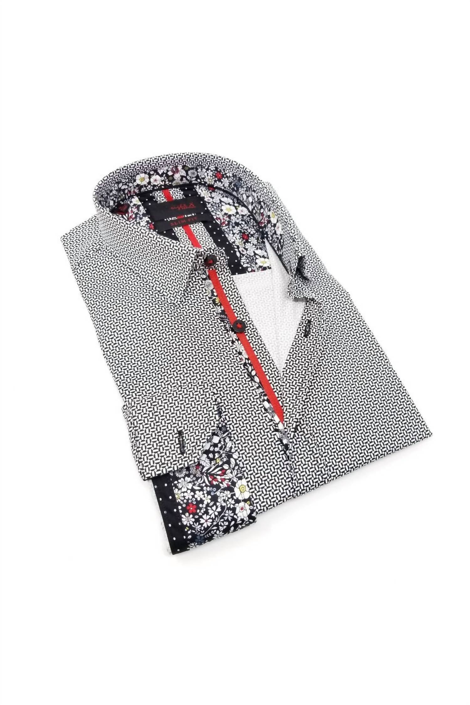 Eight X - Design Button Down Shirt With Trim