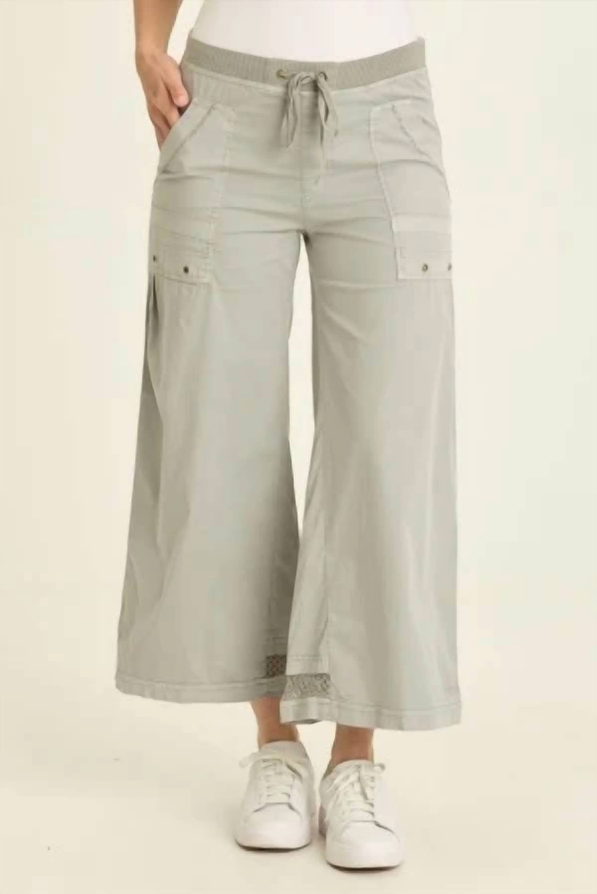 Xcvi - Roel Poplin Mesh Gaucho Crop Pant