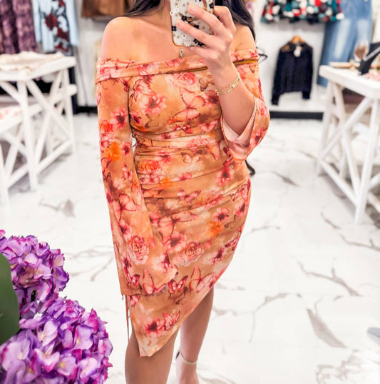 Blue Blush - Mariah Asymmetrical Butterfly Dress