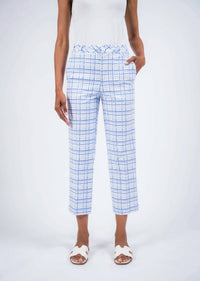 Lisette L - Pastel Grid Crop Trousers
