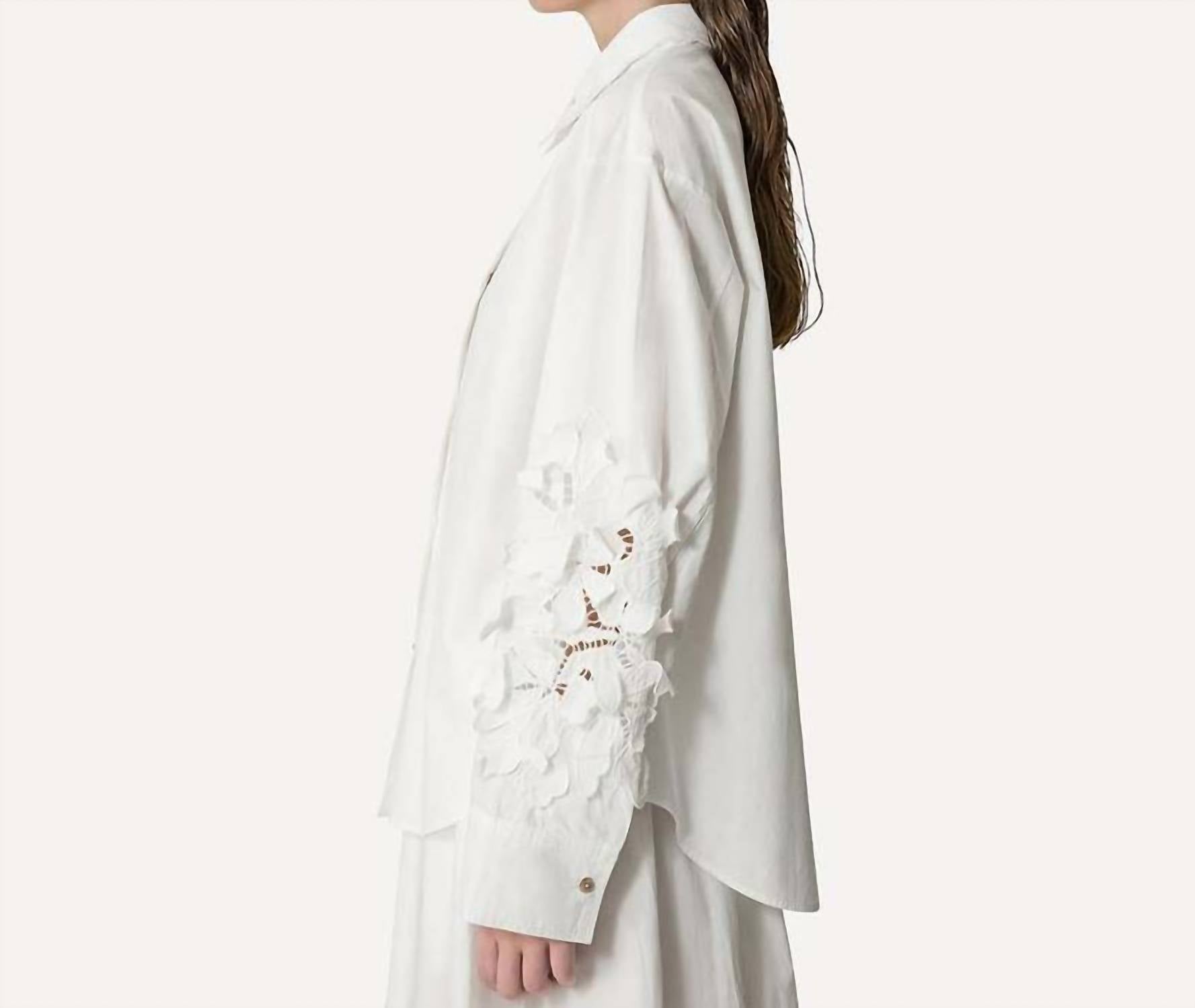 Forte Forte - "en Fleur" Embroidery Cotton Popline Shirt