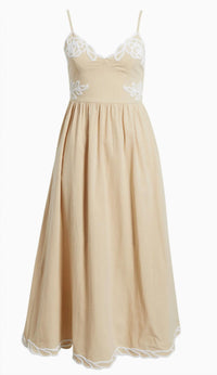 Moon River - Gillian Embroidered Midi Dress