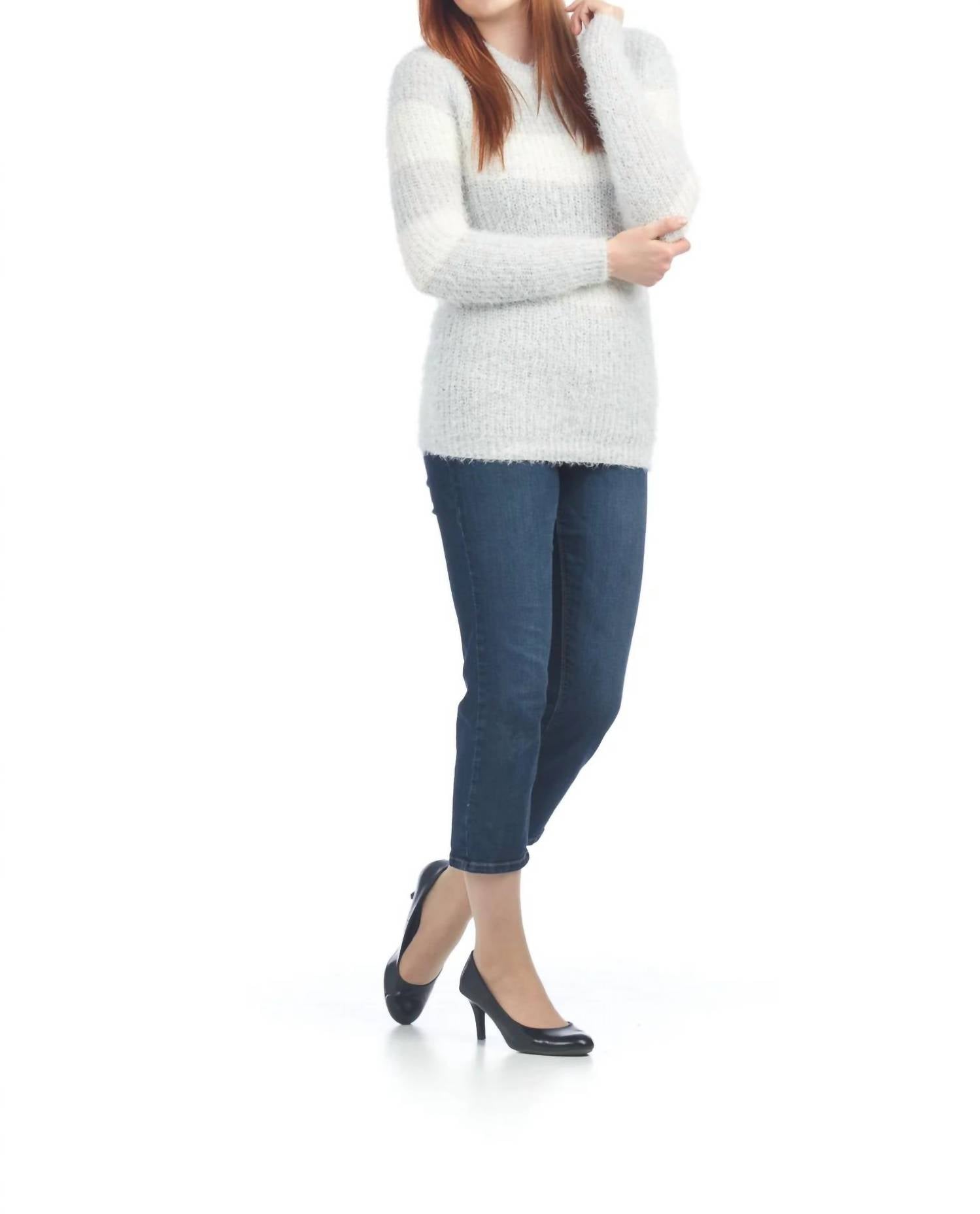 Papillon - Striped Fuzzy Sweater