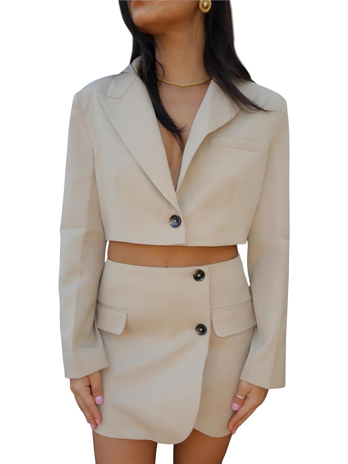 2.7 August Apparel - Julia Cropped Blazer