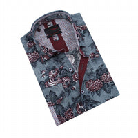 Eight X - Oxblood Button Down Shirt