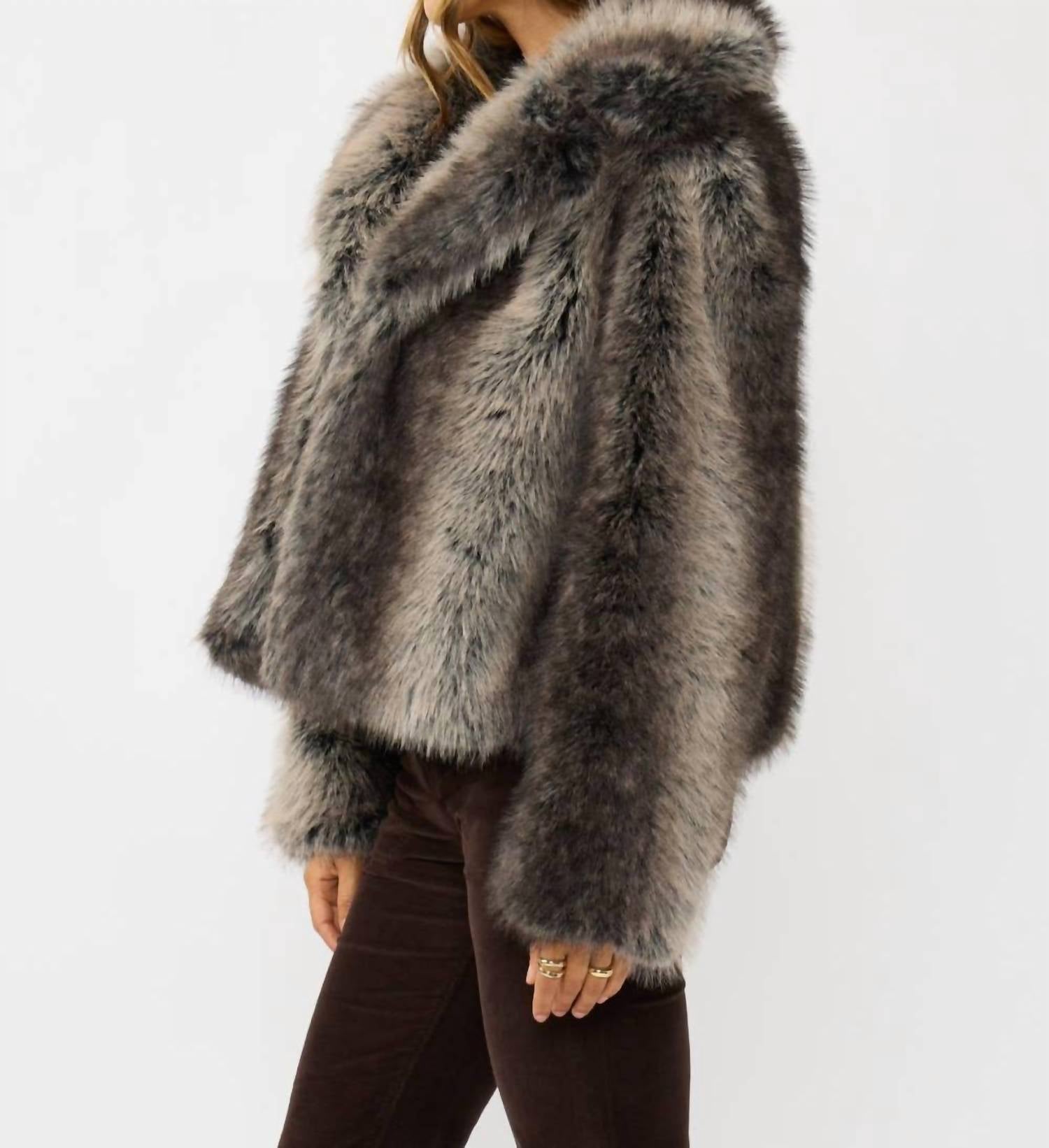 Lovestitch - Ombre Faux Fur Jacket
