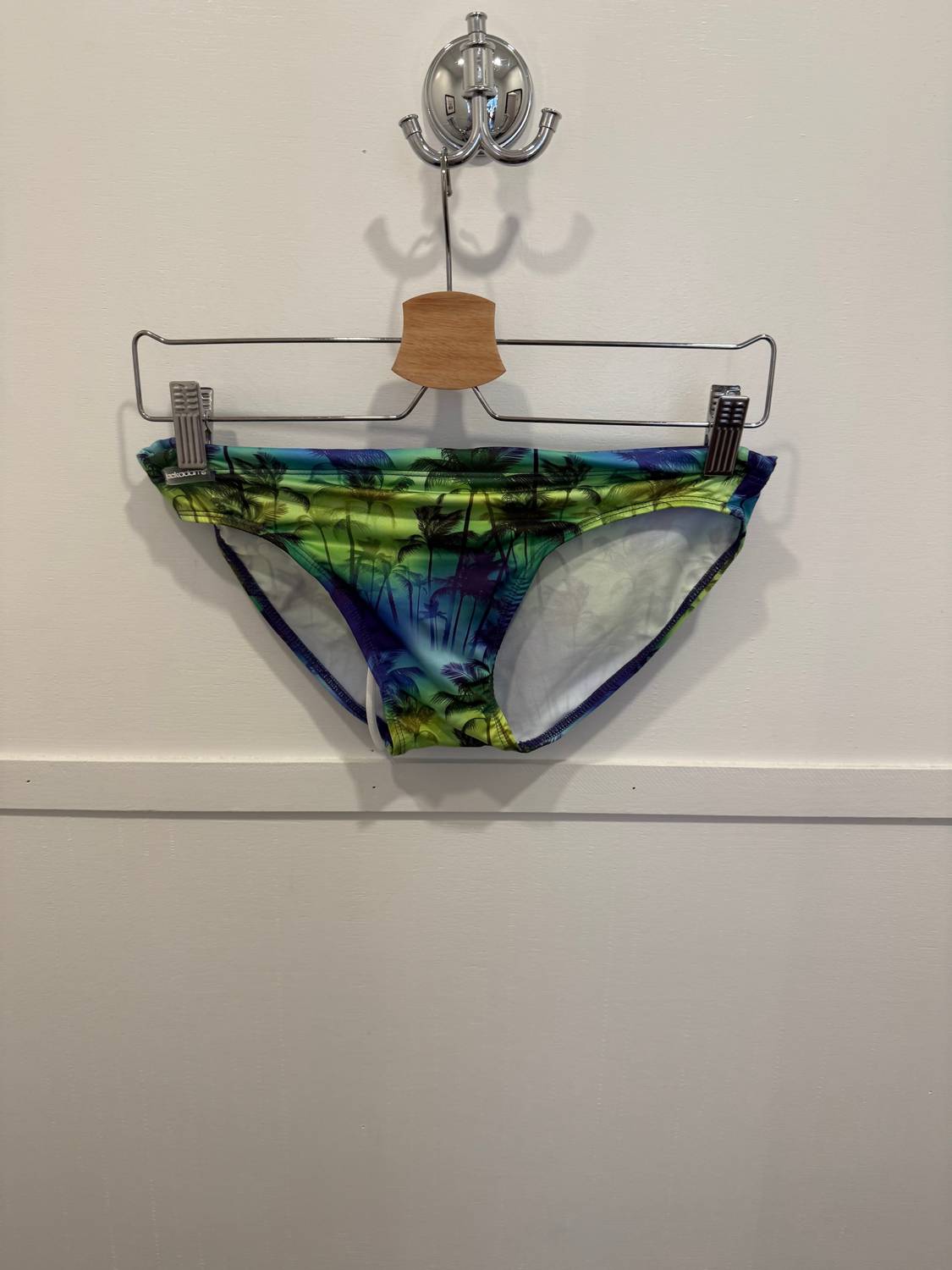 Jack Adams Hawaiian Swim Brief in blue - men's item - alternate view