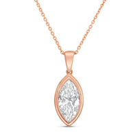 Diana M Jewels - Women's Marquise Lab-Grown Diamond Pendant Necklace (2.00 Ct) - Classic