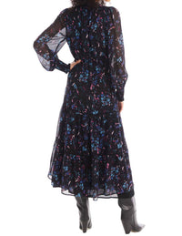 ALLISON NEW YORK Winston Midi Dress in black floral - women's dress - view 4