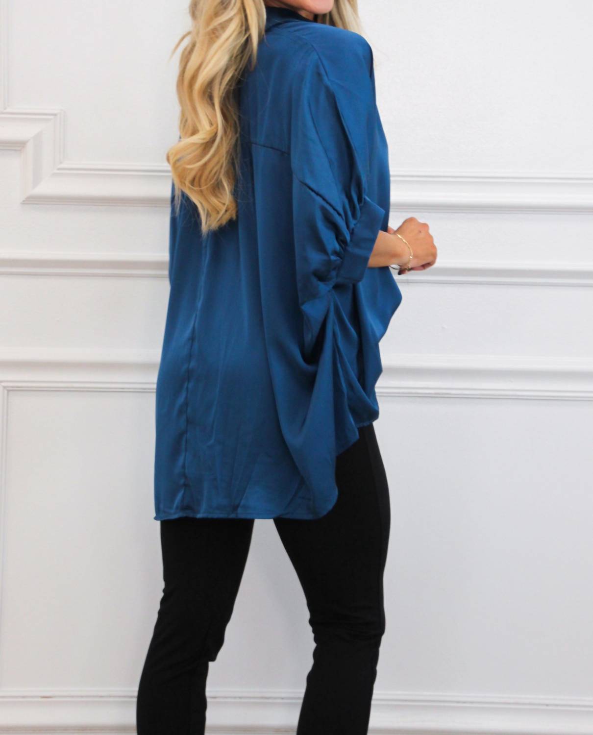 Day + Moon - Solara Satin Button Down Top