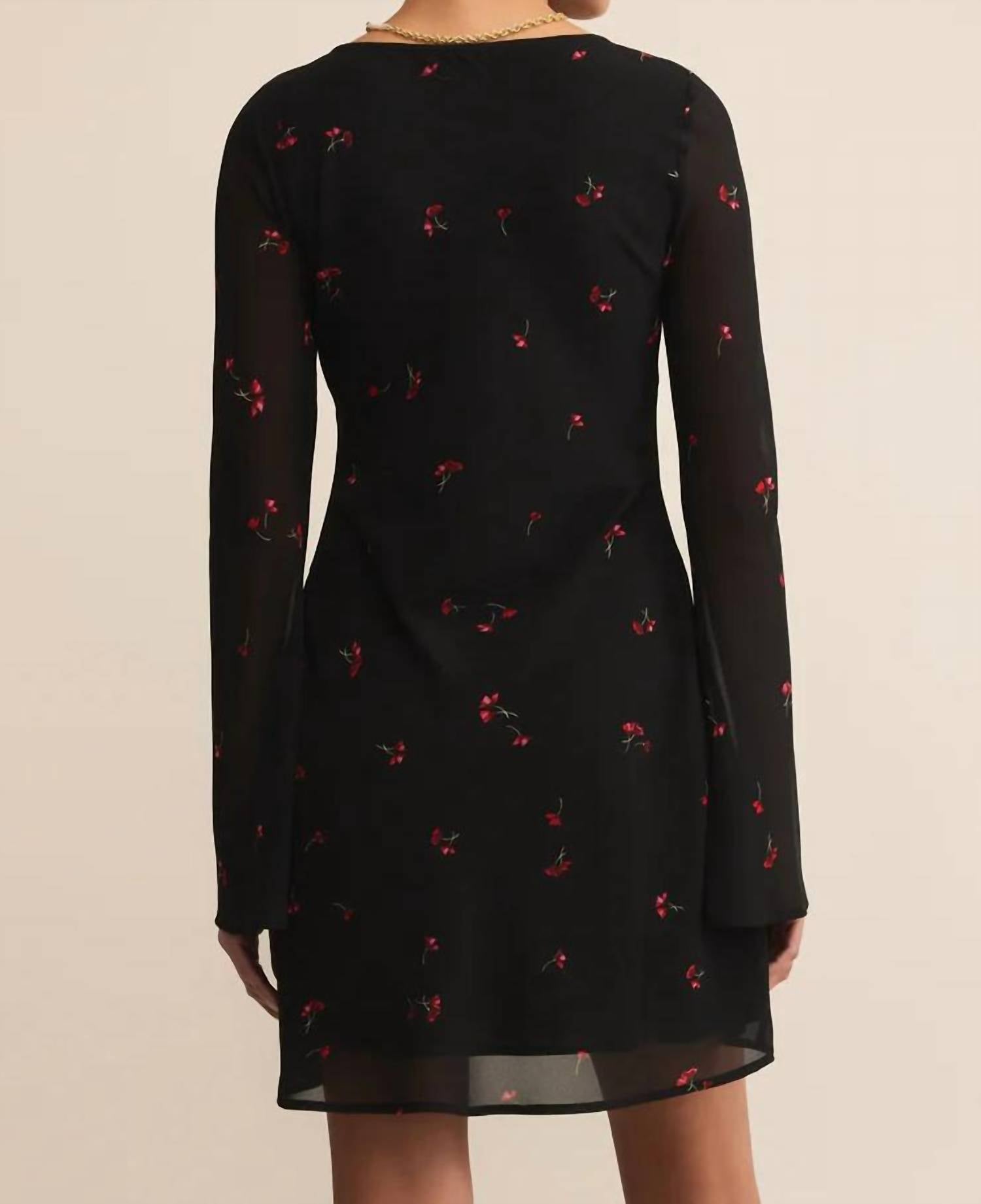 Z Supply Campbell Rio Floral Mini Dress in multi - women's dress - detail view