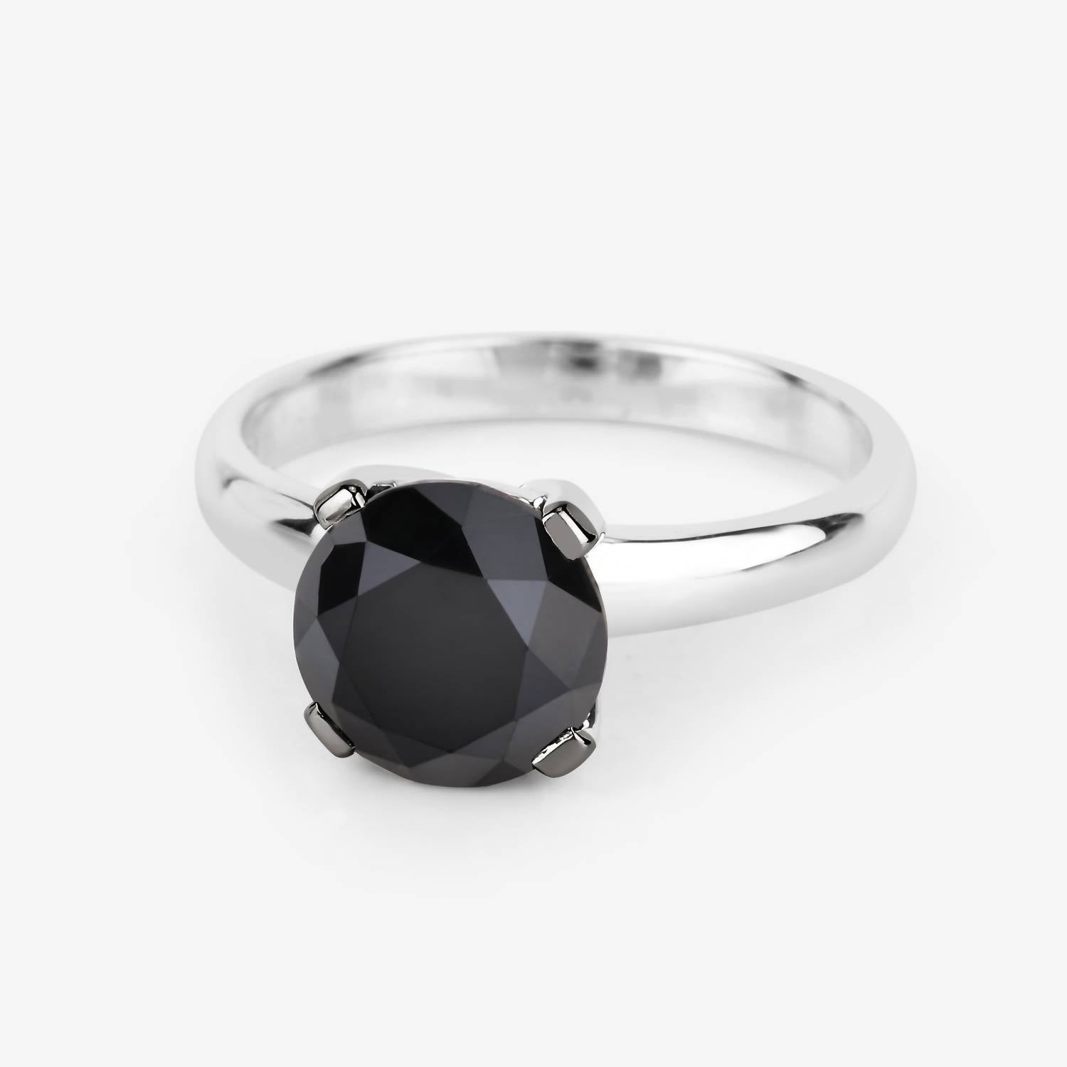 Diana M Jewels - Women's Round Natural Black Diamond Fashion Ring (33.00 Ct) - Grand