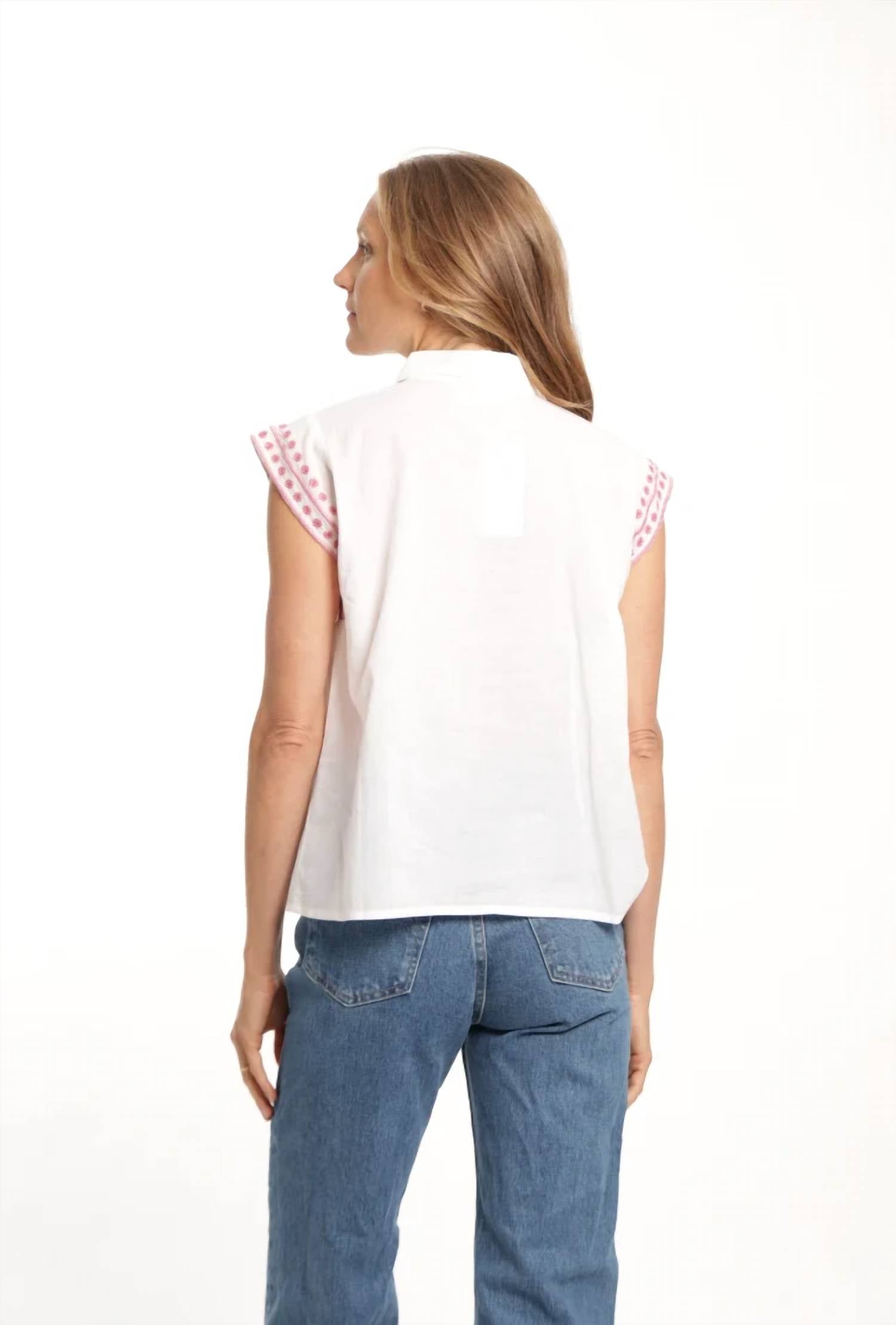 Bindu - Esmeralda Embroidered Top