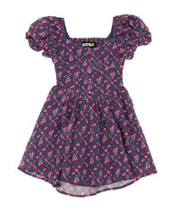 Katie J NYC Sailboat Trellis Greta Dress in purplefloral - kids' dress - alternate view