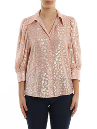 Stella Mccartney - Pre-loved Metallic Leopard Print Fil Coupe Silk Blouse