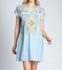 Apny - Embroidered Boho Dress