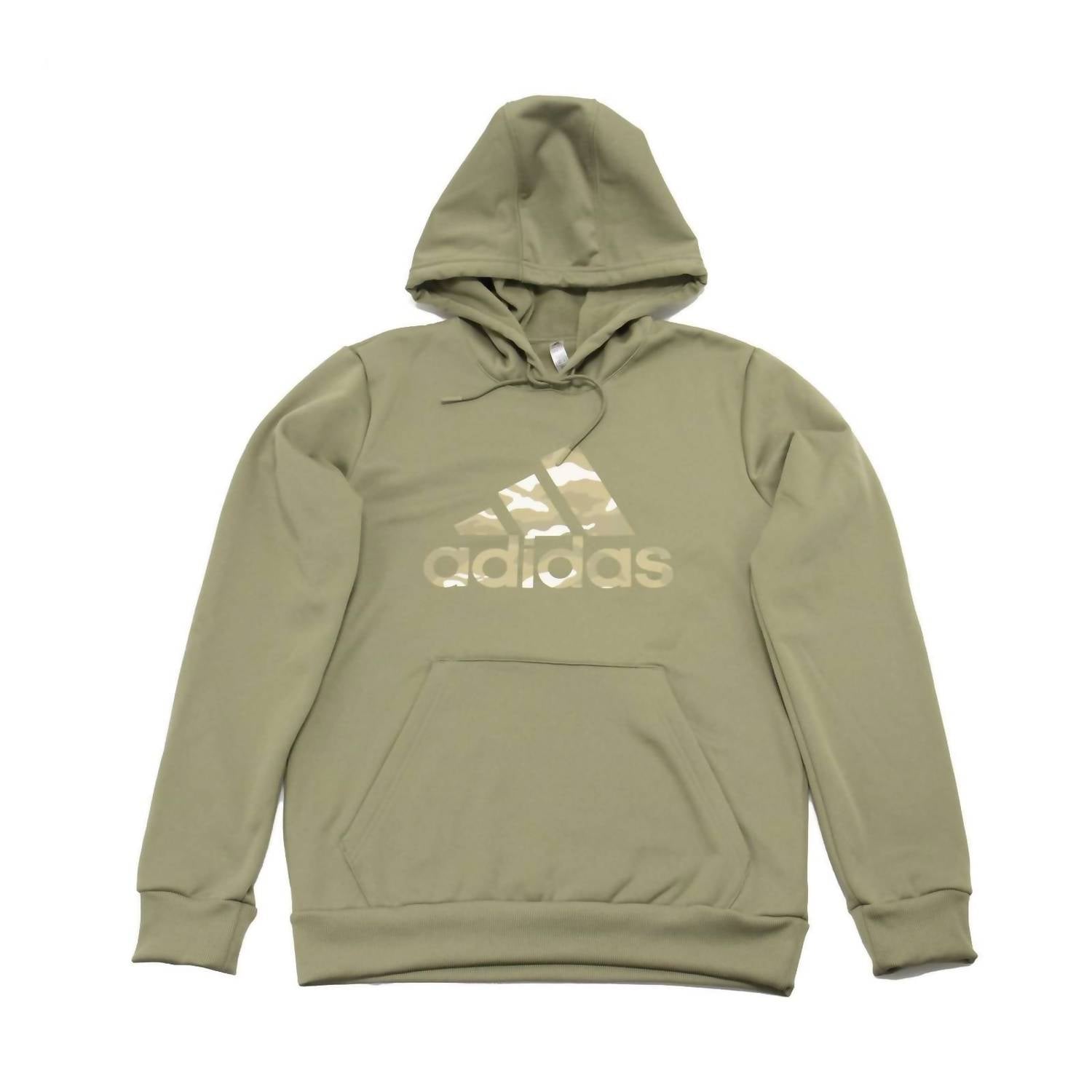 adidas Men's Camo Logo Fill Basketball Hoodie in orbit green - men's shirt