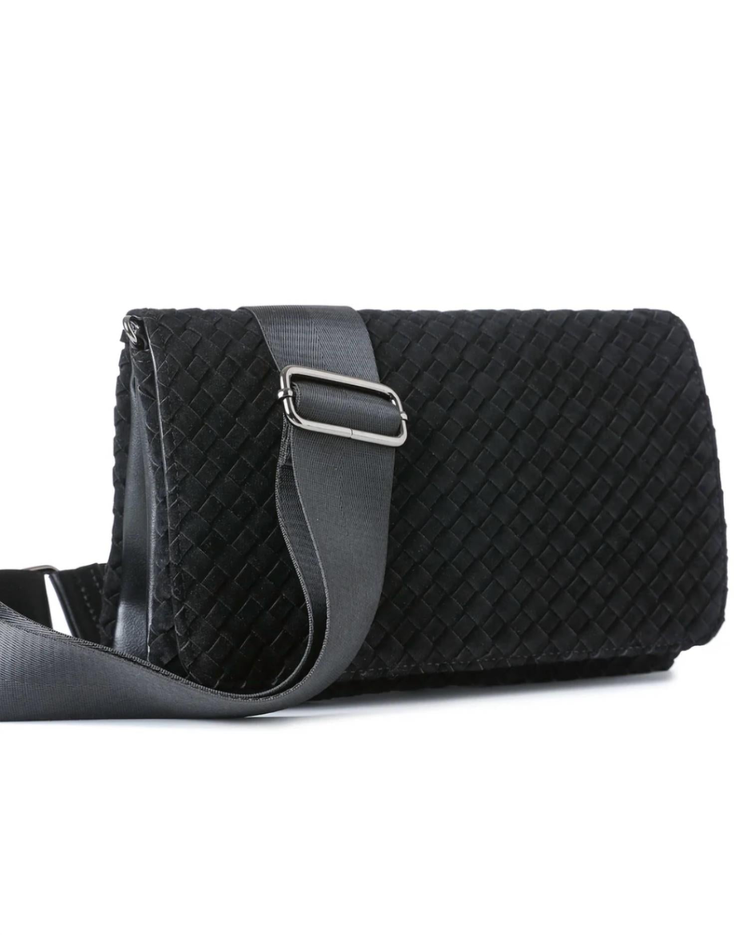 Haute Shore - Women's Lexi Woven Suede Crossbody Bag