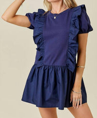 Day + Moon - Drop Waist Mini Dress