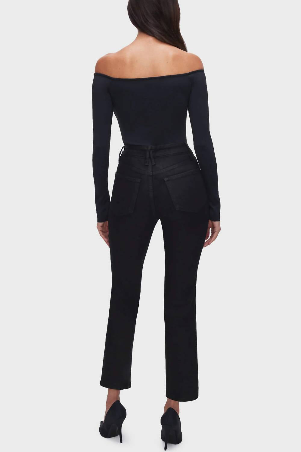 Good American - Women's Coated Good Legs Straight Jean