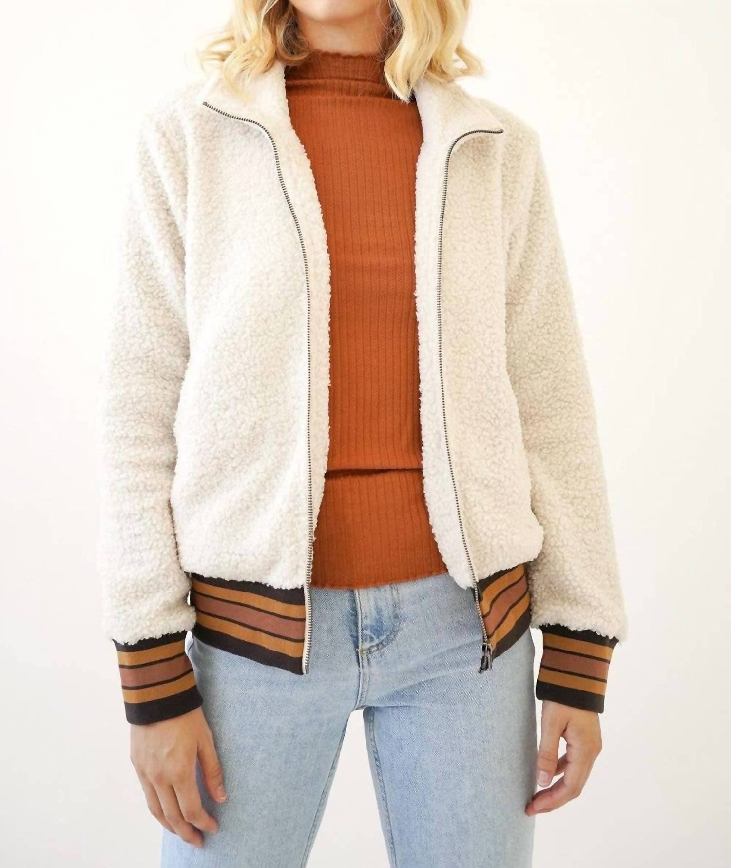 Mystree - Racing Stripes Teddy Jacket