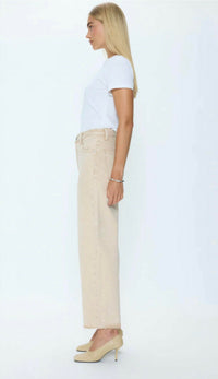 Pistola - Tate Crop High Rise Bowed Wide Leg Jean
