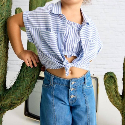 Mayoral - Stripes Bandeau Shirt Set