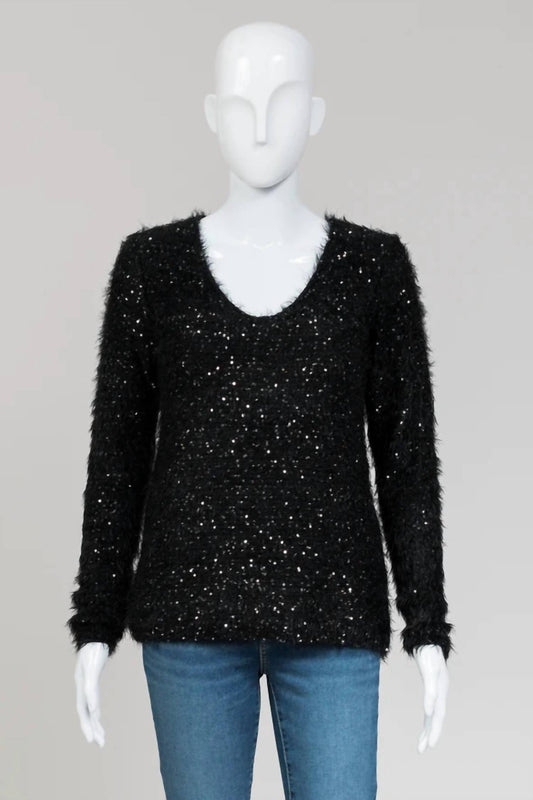 SEQUIN KNIT SWEATER