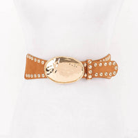 3Am By H&D Accessories - Women's Studded Faux Suede Elastic Belt