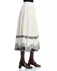 Elie Tahari - Poppy Embroidered Midi Skirt