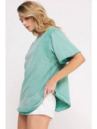 Jade By Jane - Race Panel Short Sleeve Top