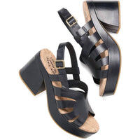 Kork-Ease - Women's Block Heel Leather Sandal